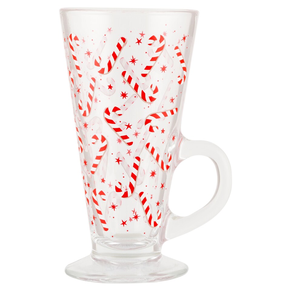 Tesco Candy Cane Glass Latte