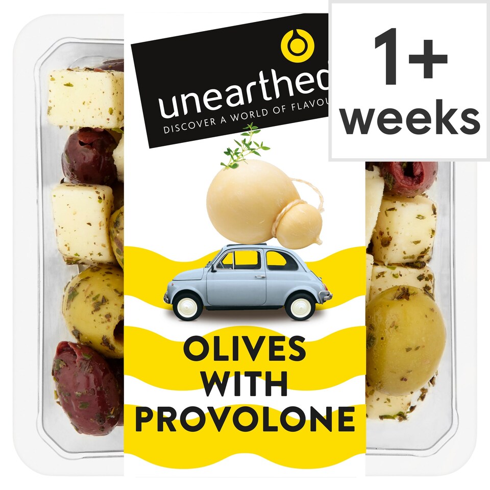 Unearthed Olives with Provolone 210g Tesco Groceries