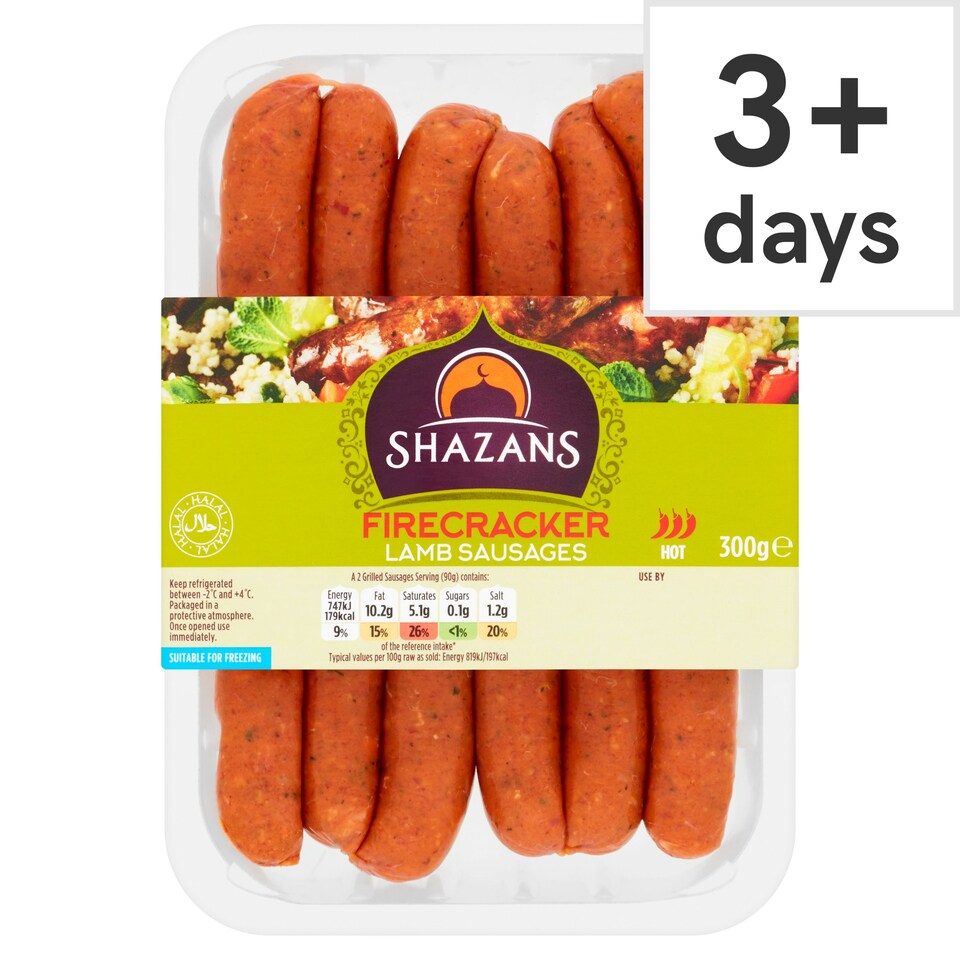Shazans Firecracker Lamb Sausages 300G