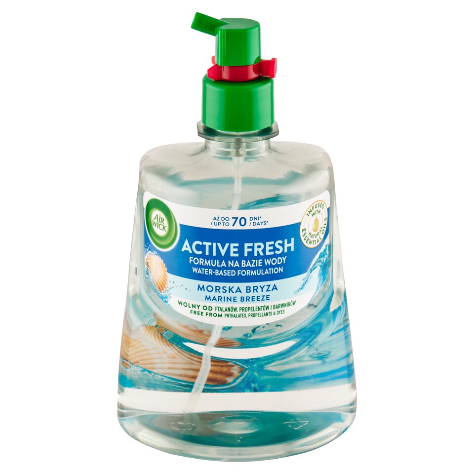 image 1 of Air Wick Active Fresh Water-Based Refill for Automatic Diffuser Marine Breeze 228 ml