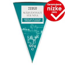 Tesco Polomäkký zrejúci plnotučný syr s modrozelenou plesňou vo vnútri 120 g