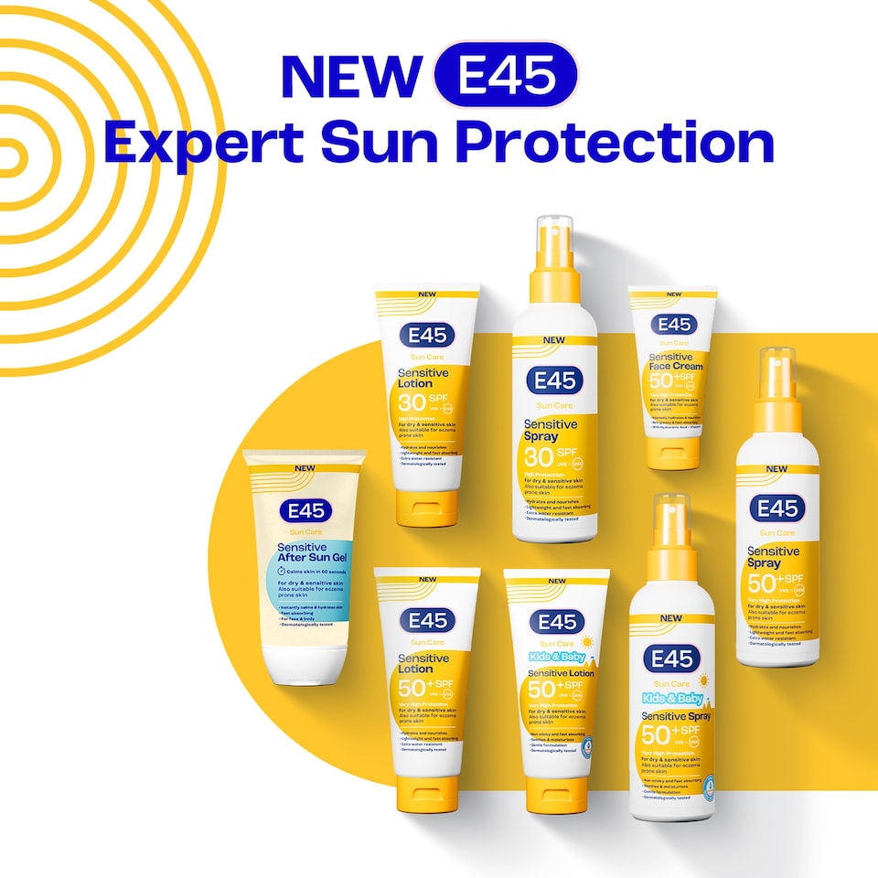 image 1 of E45 Sun Care Sensitive After Sun Moisturiser Gel 150ml 