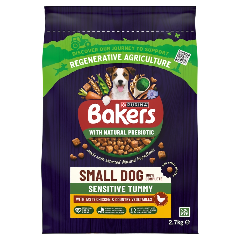 image 1 of Bakers Small Dog Sensitive Tummy Chicken & Vegetable 2.7kg