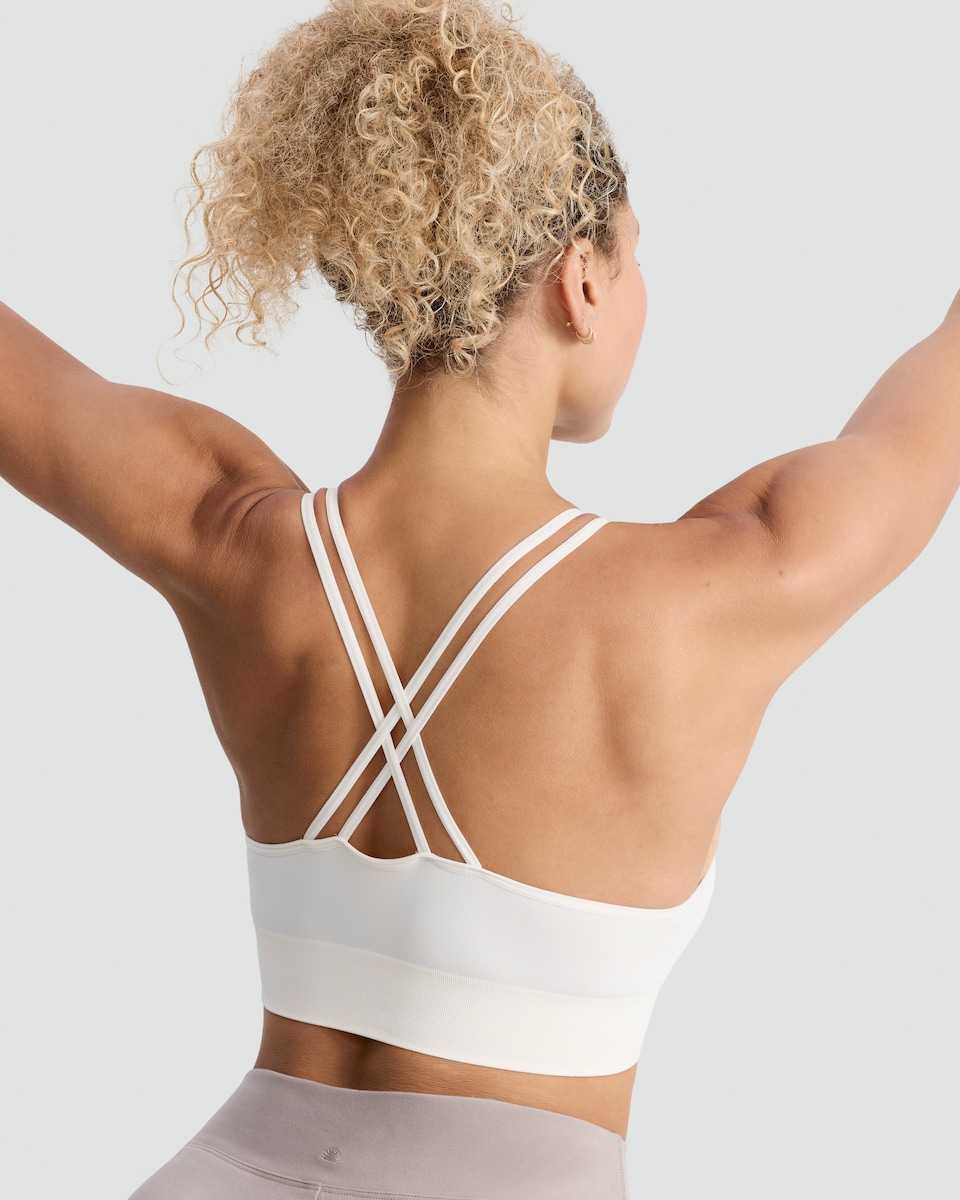image 1 of F&F Active 2-Pack Strappy Back Seamfree Sports Bras in Multi