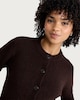 image 2 of OH ME OH MY Button Up Cropped Cardigan in Chocolate