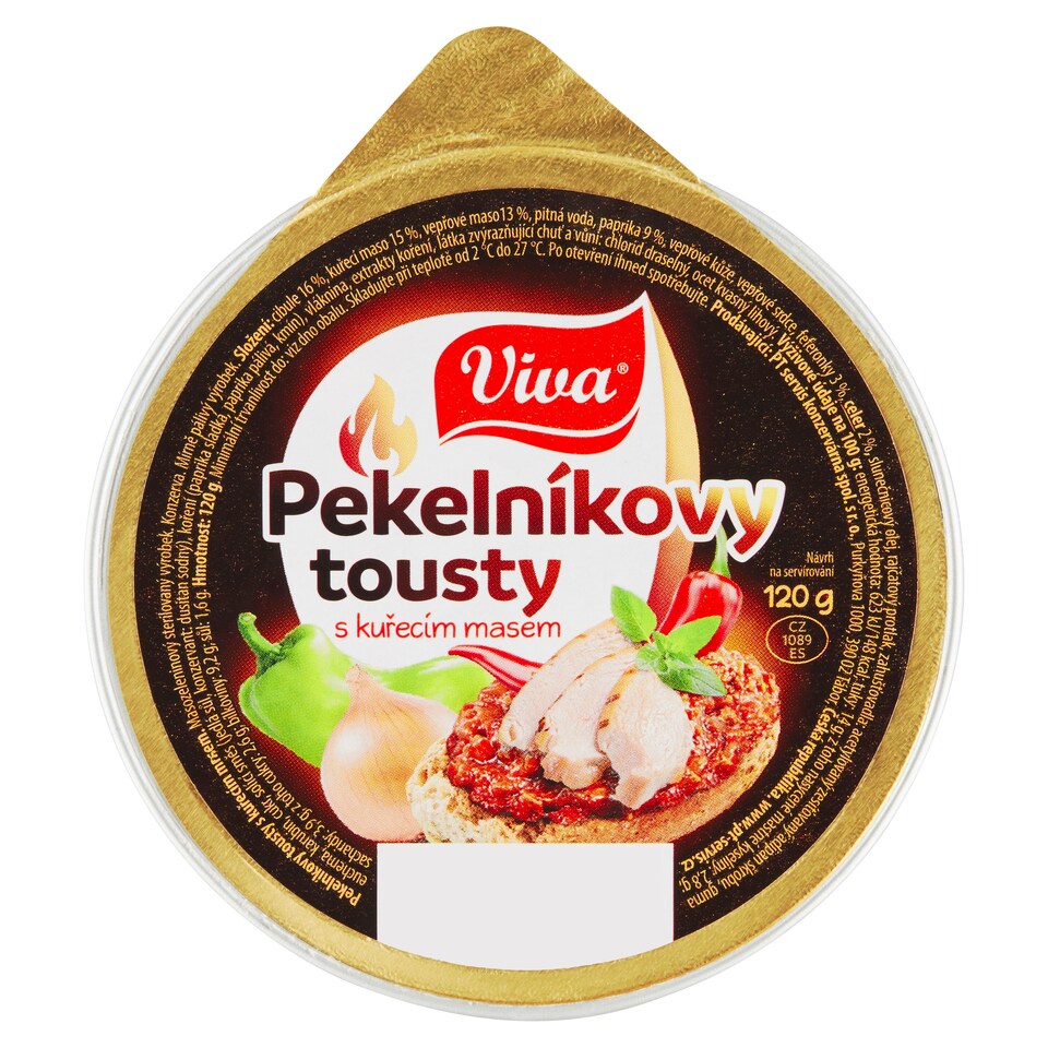 Viva Pekelníkovy tousty s kuřecím masem 120g