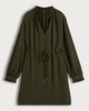 image 4 of F&F Ruffle Trim Tie Waist Dress in Khaki