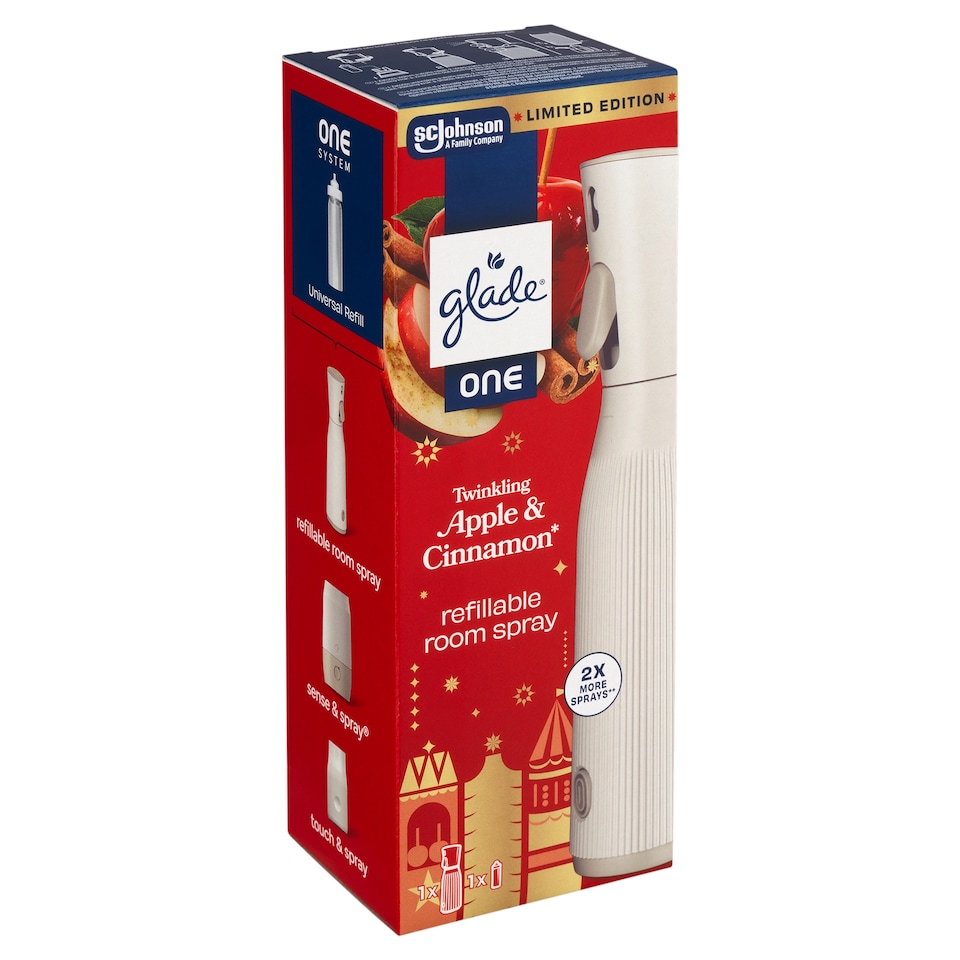 Obrázek 1 pro produkt Glade One Twinkling Apple & Cinnamon opakovaně použitelný osvěžovač vzduchu 10ml