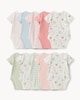image 2 of F&F Baby 10-Pack Pure Cotton Circus Printed Bodysuits in Multi