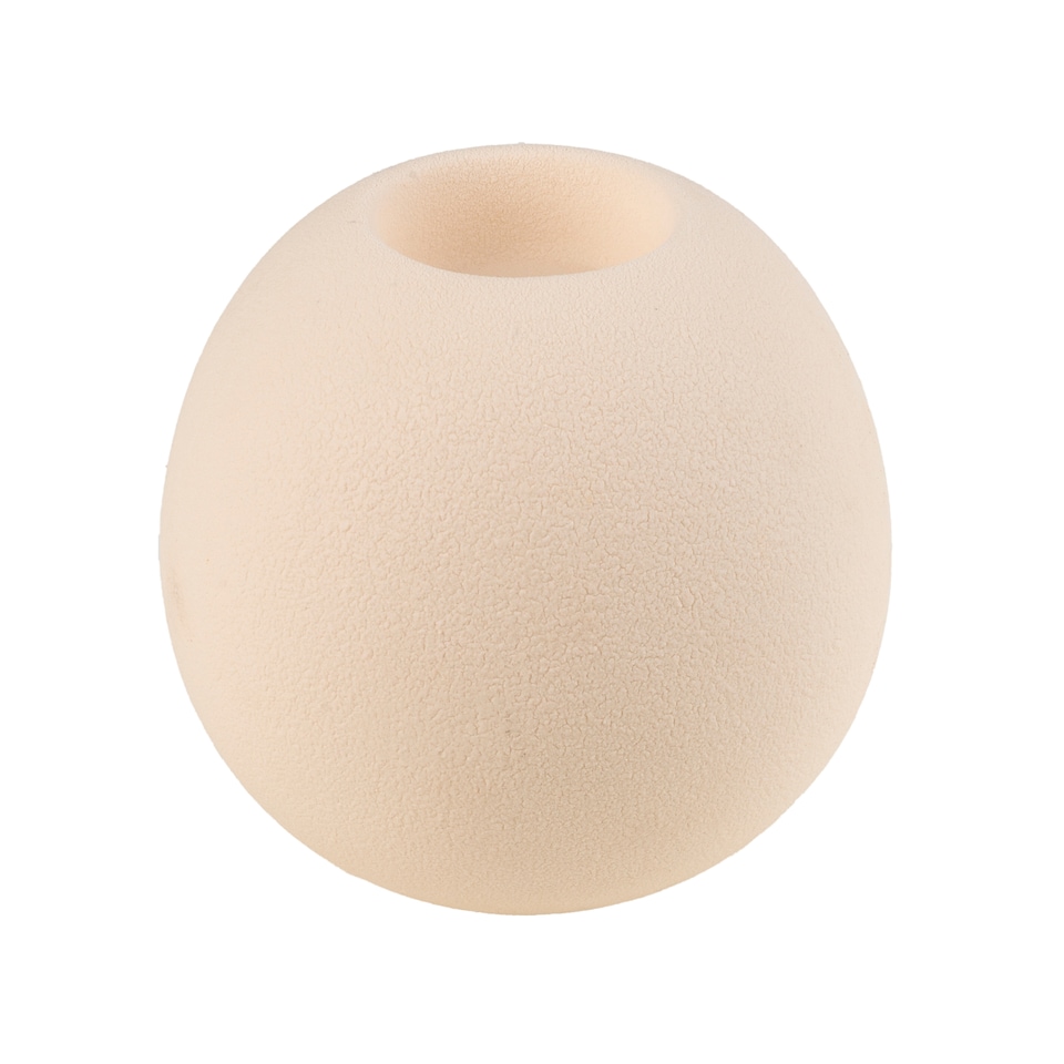 Candlelight Cream Textured Candleholder