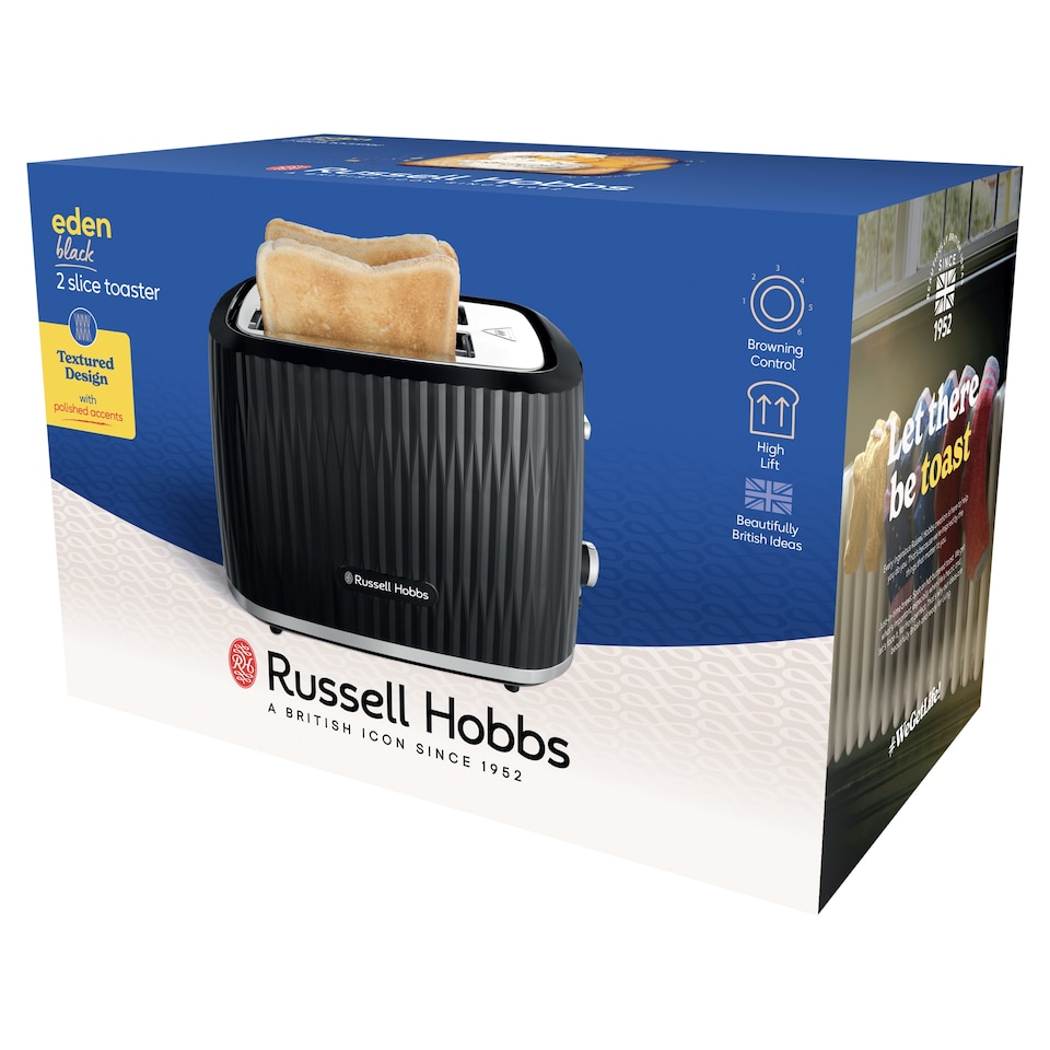 image 1 of Russel Hobbs Eden 2 Slice Toaster Black