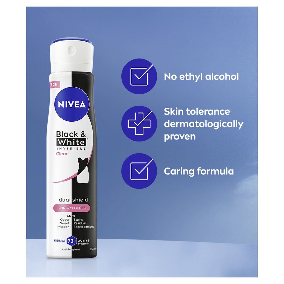 image 1 of NIVEA Black & White Original Anti-Perspirant Deodorant Spray 250ml