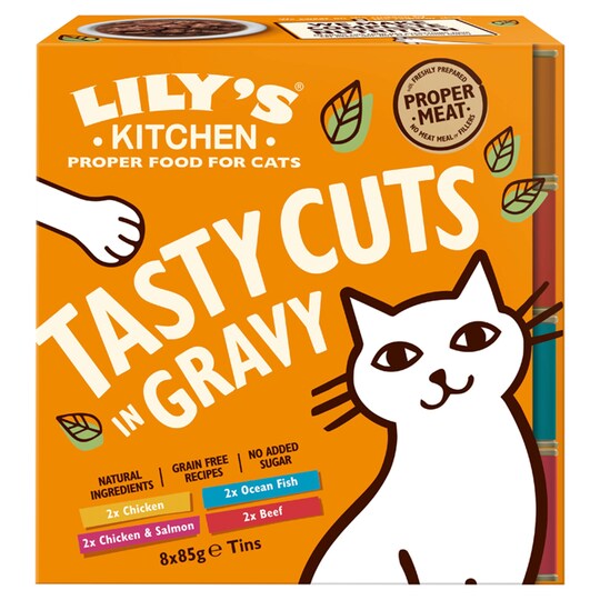 Lily's Kitchen Cat Tasty Cuts Mixed Multipack 8X85g Tesco Groceries