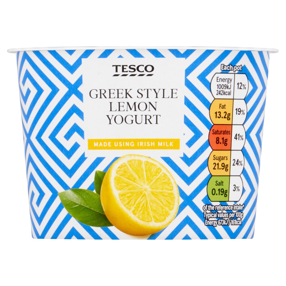 Tesco Greek Style Lemon Yogurt 150g