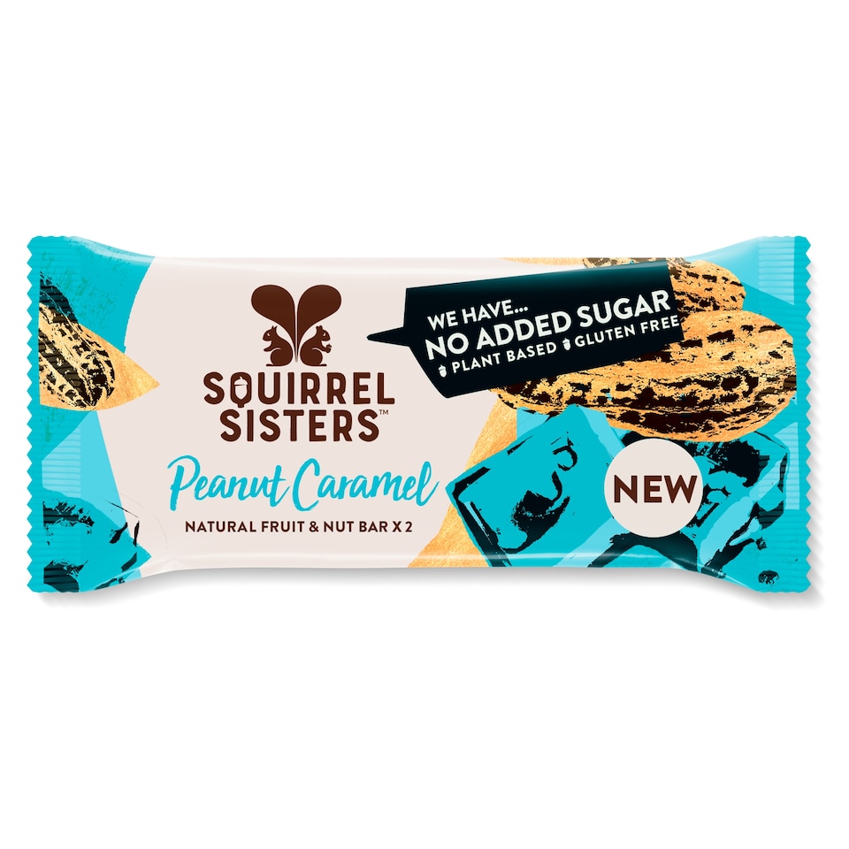 Squirrel Sisters Peanut Caramel Fruit & Nut Snack Bar 2X20g
