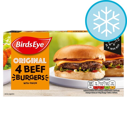 Birds Eye 4 Original Beef Burgers 227G Tesco Groceries