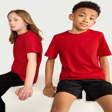 F&F School Unisex 2-Pack Pure Cotton T-Shirts in Red