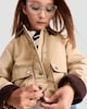 image 1 of F&F Girls Pure Cotton Corduroy Collar Jacket in Brown