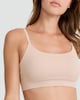 image 1 of F&F 3-Pack Contour Seamfree Ribbed Crop Tops in Neutral
