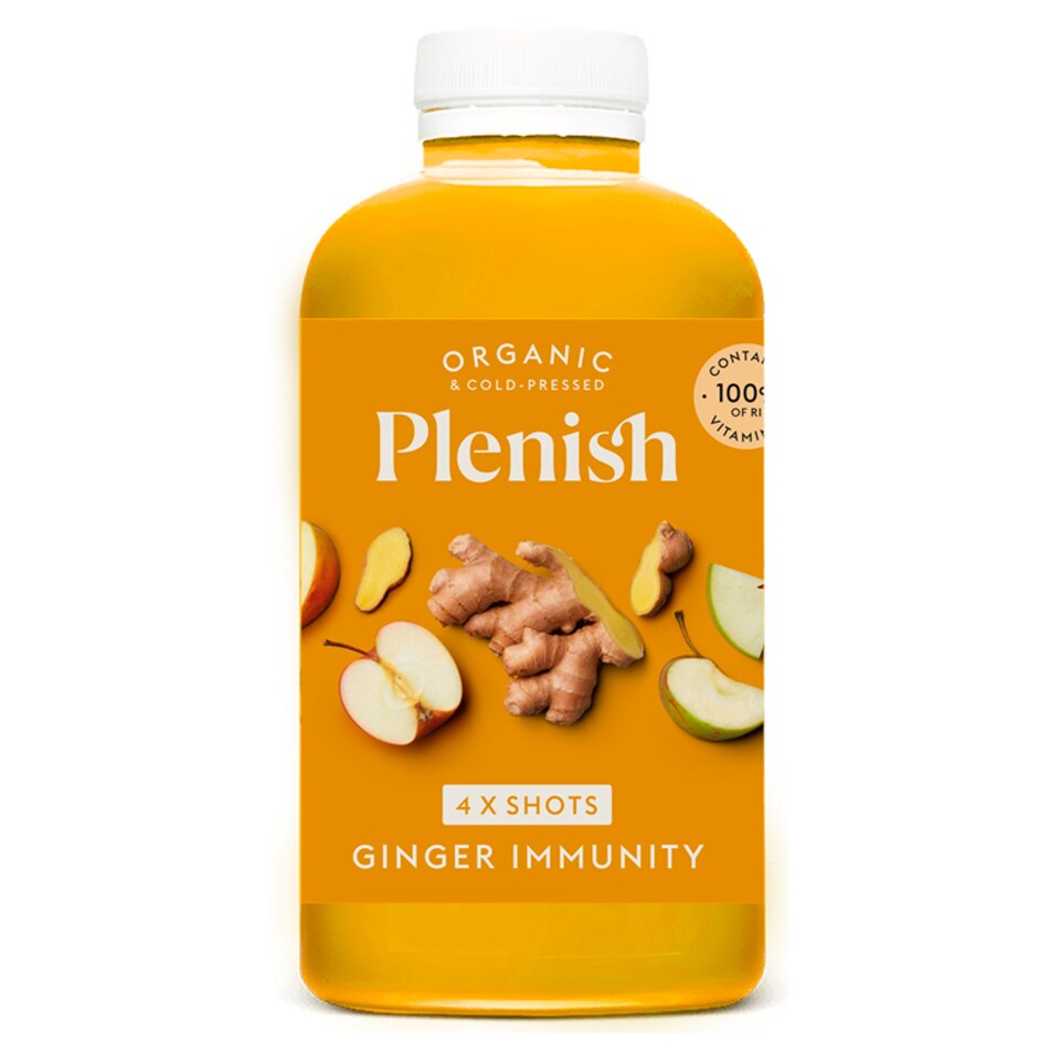 Plenish Ginger Immunity 4 Shots 240Ml Tesco Groceries