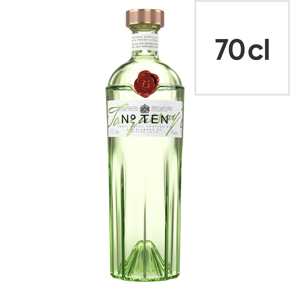 Tanqueray No. Ten Batch Distilled Gin Bottle 47.3% Vol 70cl