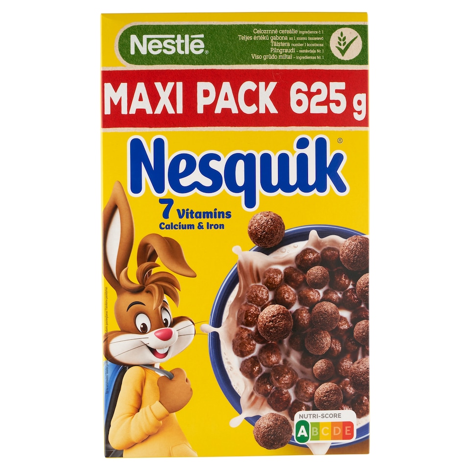 image 1 of Nestlé Nesquik Cocoa Flavoured Crunchy Cereal with Vitamins and Minerals 625 g
