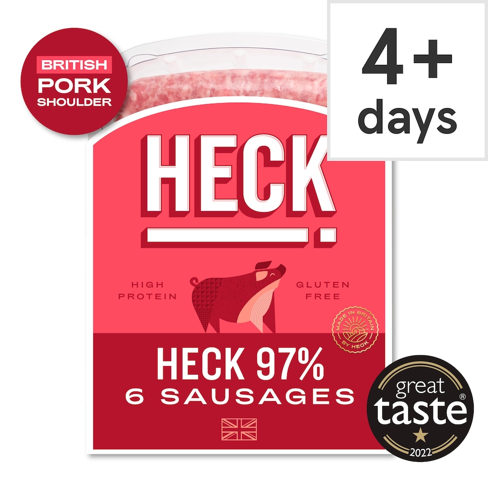 image 1 of Heck 6 97% Pork Sausages 400G