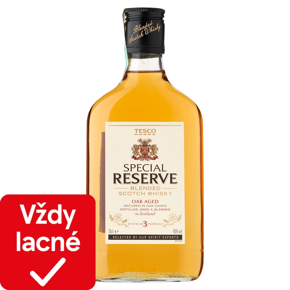 Tesco Special Reserve Blended Scotch Whisky 3 Years Old 40% 350 ml