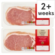 Tesco Smoked Back Bacon Rashers 2 x 10 600g