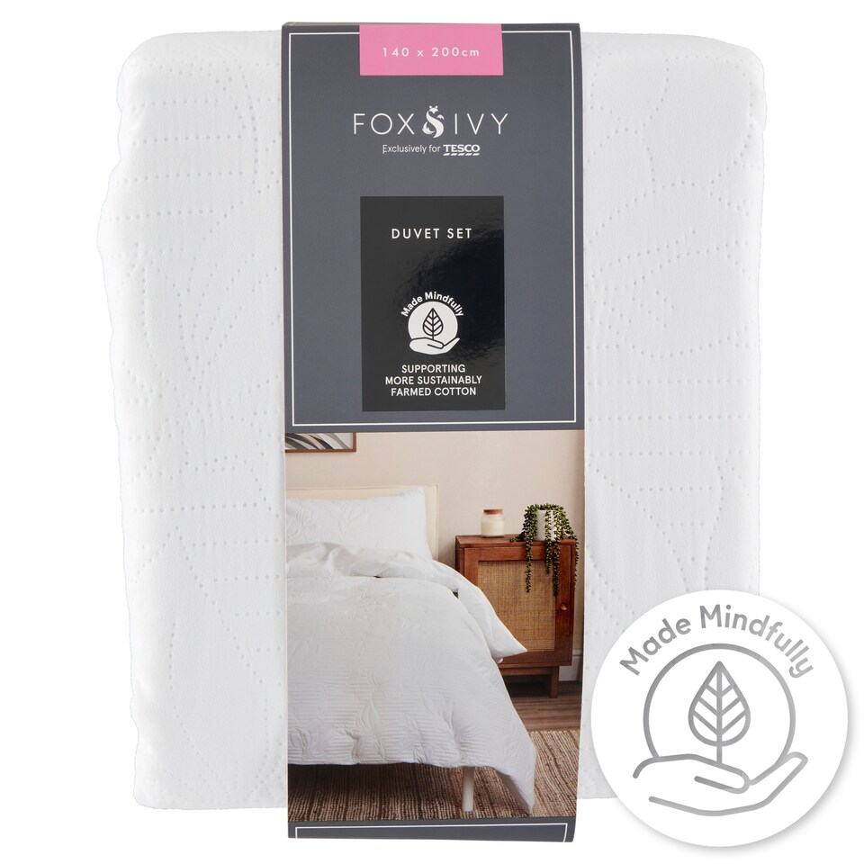 Fox & Ivy Pinsonic Magnolia Single ágyneműhuzat garnitúra 140 cm x 200 cm