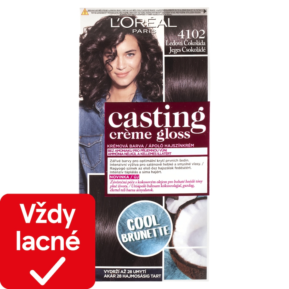 L'Oréal Paris Casting Creme Gloss, semipermanentná farba 410 ĽADOVÁ ČOKOLÁDA, 48 +72 +60 ml