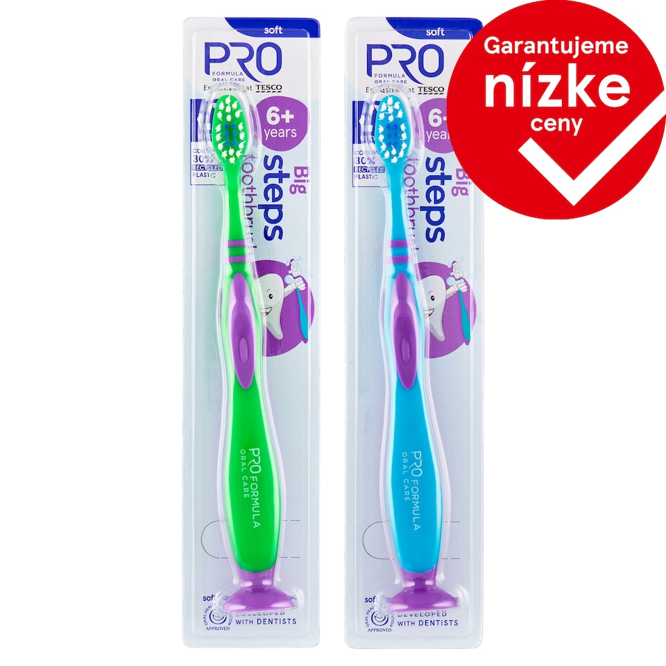 image 1 of Tesco Pro Formula Big Steps Soft Toothbrush for Children Older than 6 Years