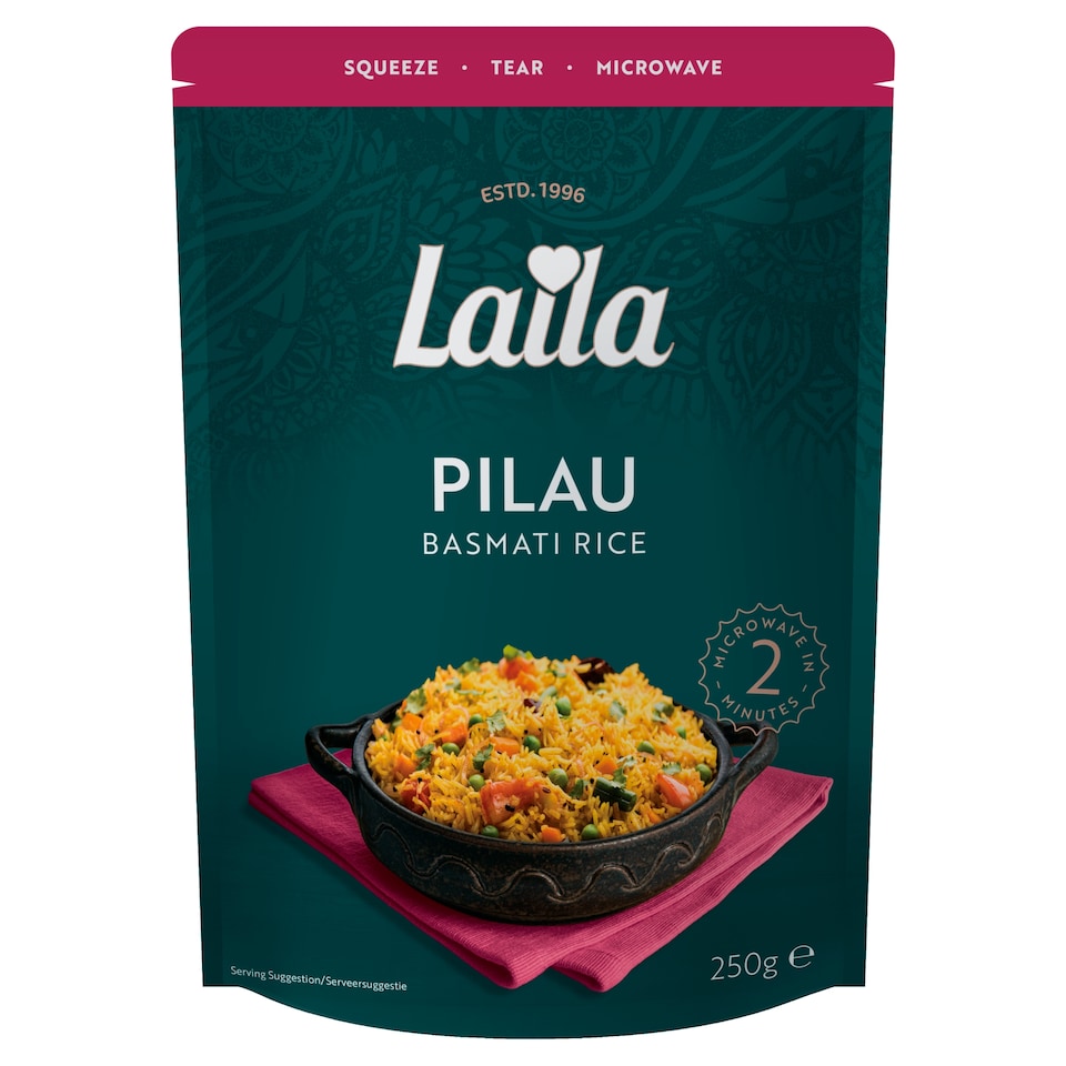 Laila Pilau Microwave Basmati Rice 250g