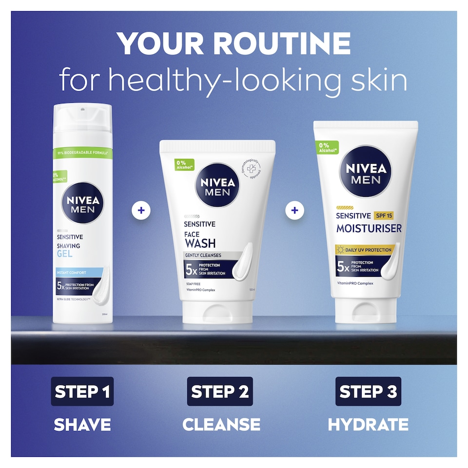 image 1 of Nivea Men Sensitive Shaving Gel 200Ml