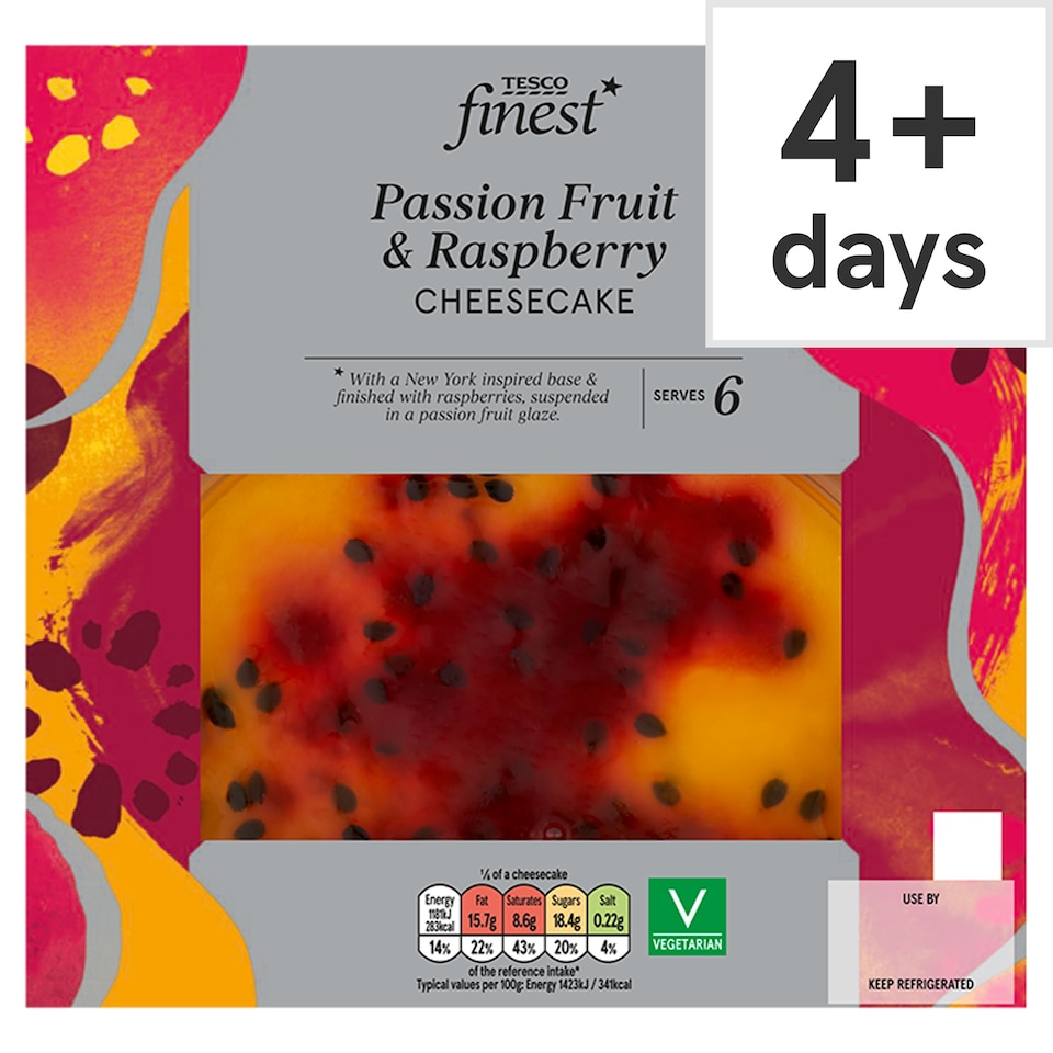 TESCO finest Passionfruit & Raspberry Cheesecake 500g