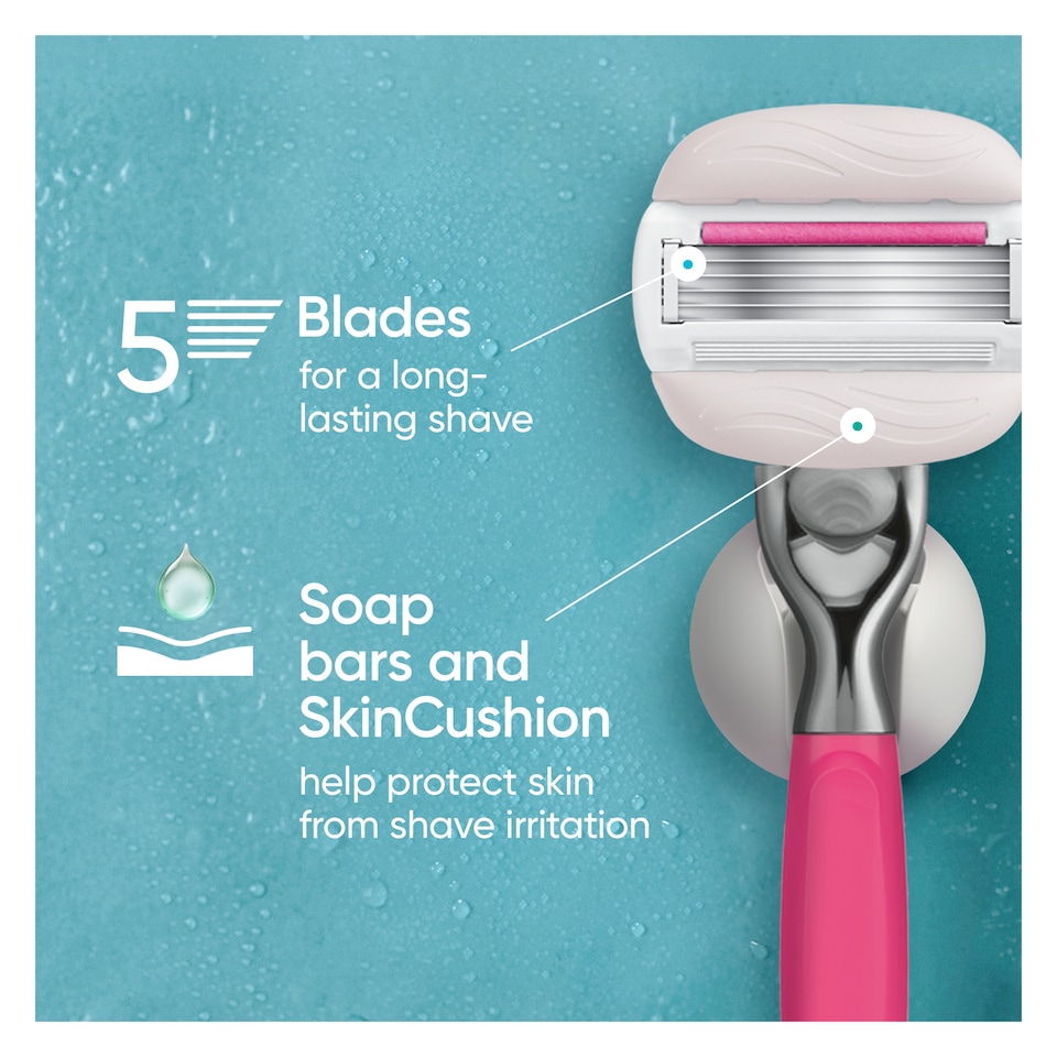 image 1 of Gillette Venus Pro Comfort Glide Tropical Pomegranate scented Blades 3 Pack