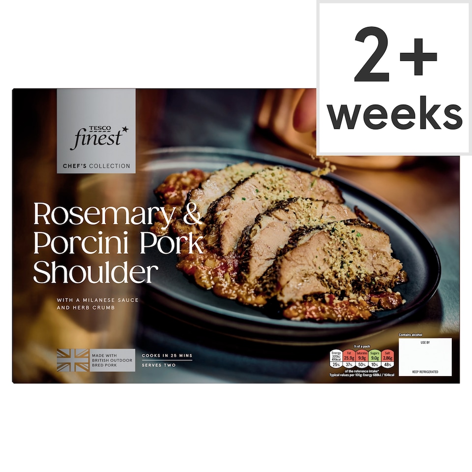 image 1 of Tesco Finest Chef's Collection Rosemary & Porcini Pork Shoulder 745g