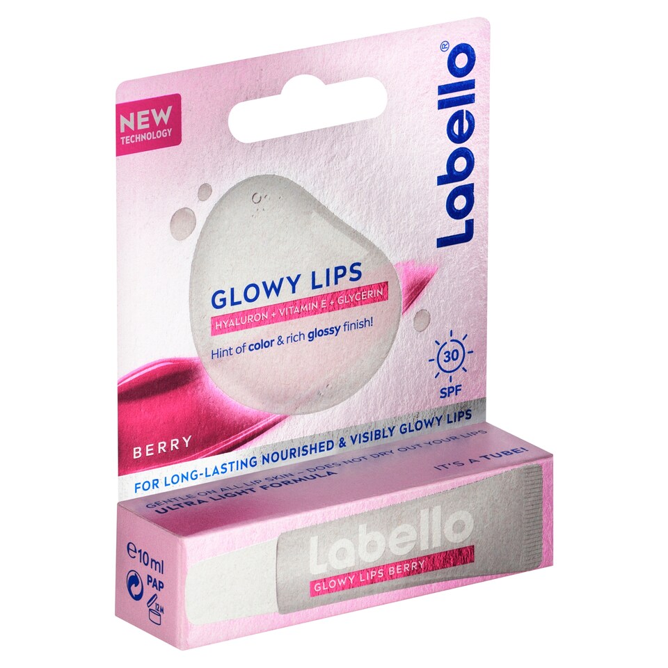 Obrázek 1 pro produkt Labello Glowy Lips Berry Tónovací balzám pro zářivé rty SPF 30 10ml