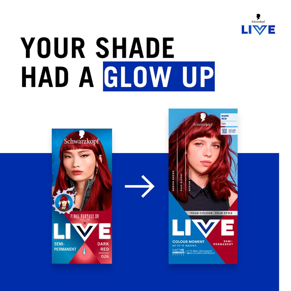 image 1 of Schwarzkopf LIVE Colour Moment 026 Dark Red Semi-Permanent Hair Dye