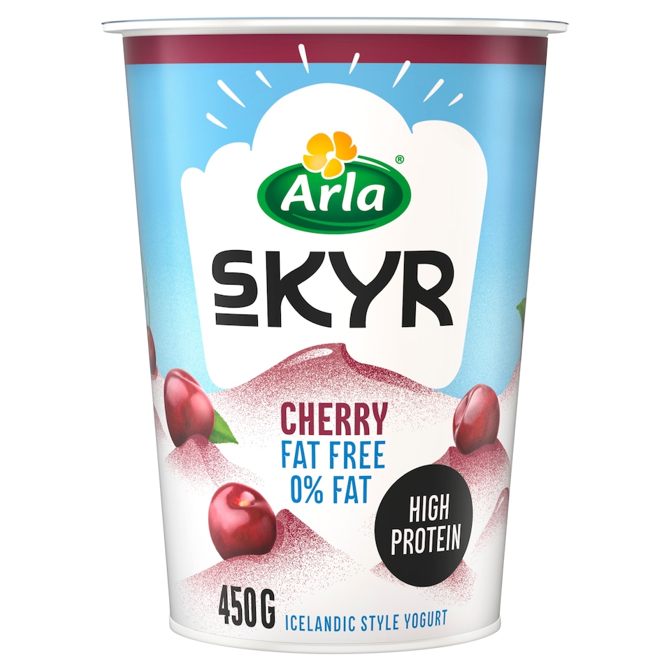 Arla Skyr 0% Fat Sour Cherry Yogurt 450G
