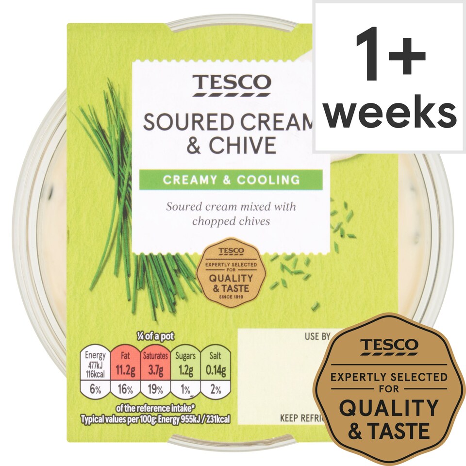 Tesco Sour Cream & Chive Dip 200G Tesco Groceries