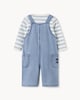image 2 of Disney Mickey Mouse 2-Piece Pure Cotton Dungaree Set in Blue