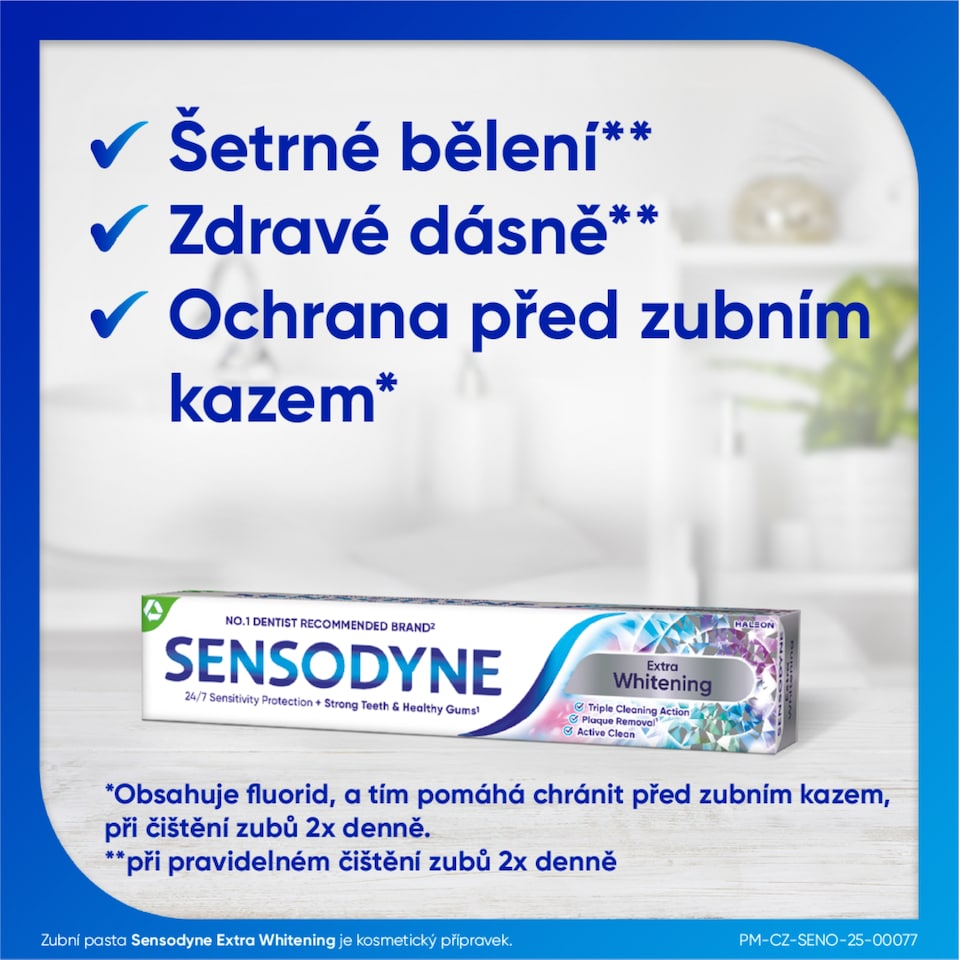 image 1 of Sensodyne Extra Whitening Toothpaste with Fluoride 75ml