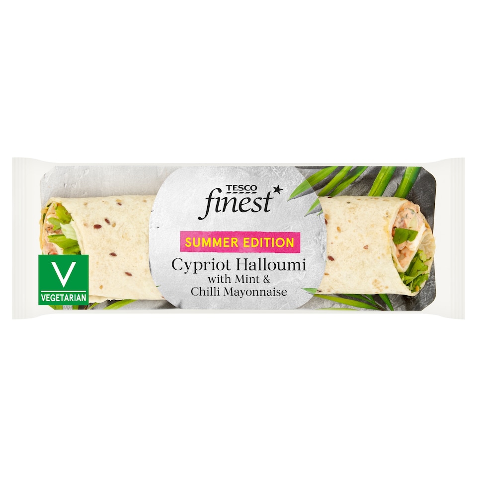 Tesco Finest Summer Edition Cypriot Halloumi Mint and Chilli Mayonnaise Wrap