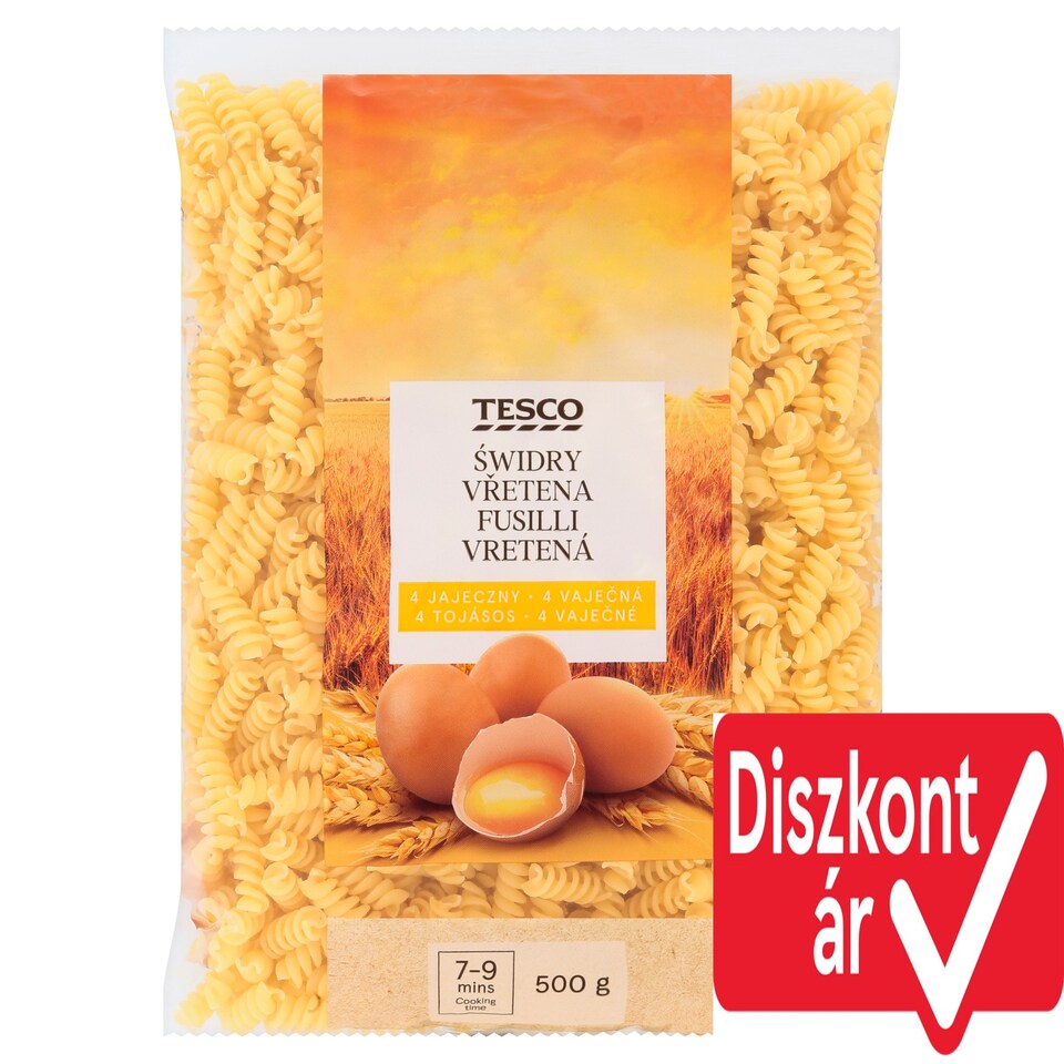 Tesco Fusilli Dry Pasta with 4 Eggs 500 g