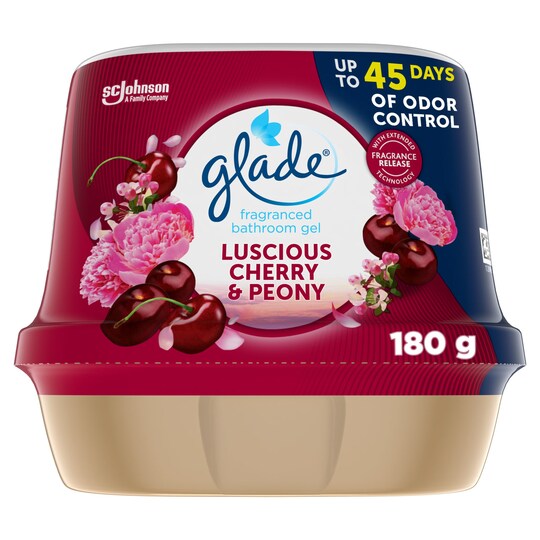 Glade Bathroom Gel Luscious Cherry & Peony 180G Tesco Groceries