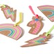 image 4 of Paperchase Neon Christmas 5 Pack Gift Tags