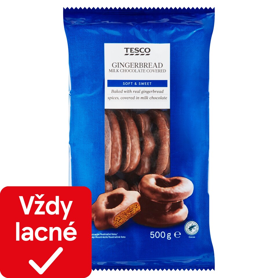 Tesco Perníky v mliečnej čokoláde 500 g
