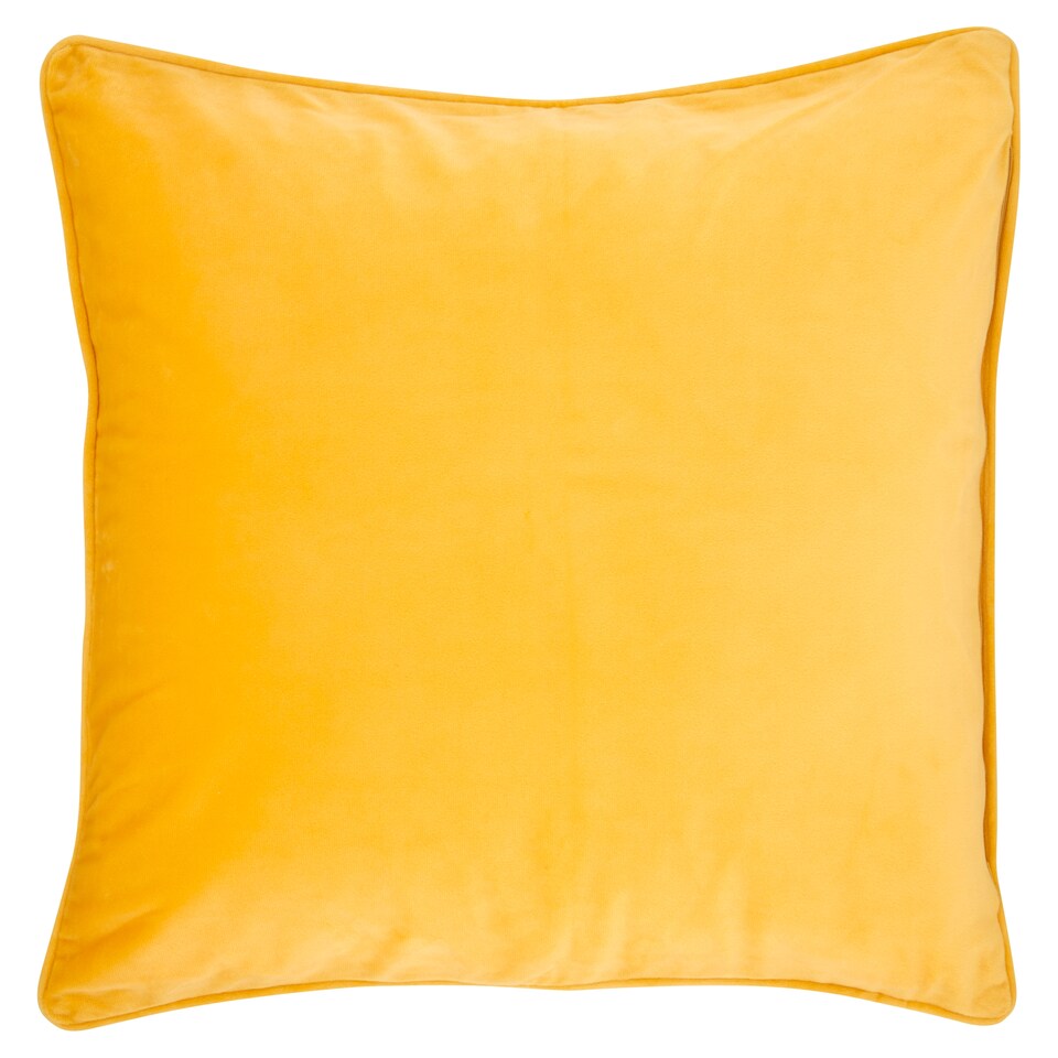 image 1 of Tesco Velour Cushion Yellow