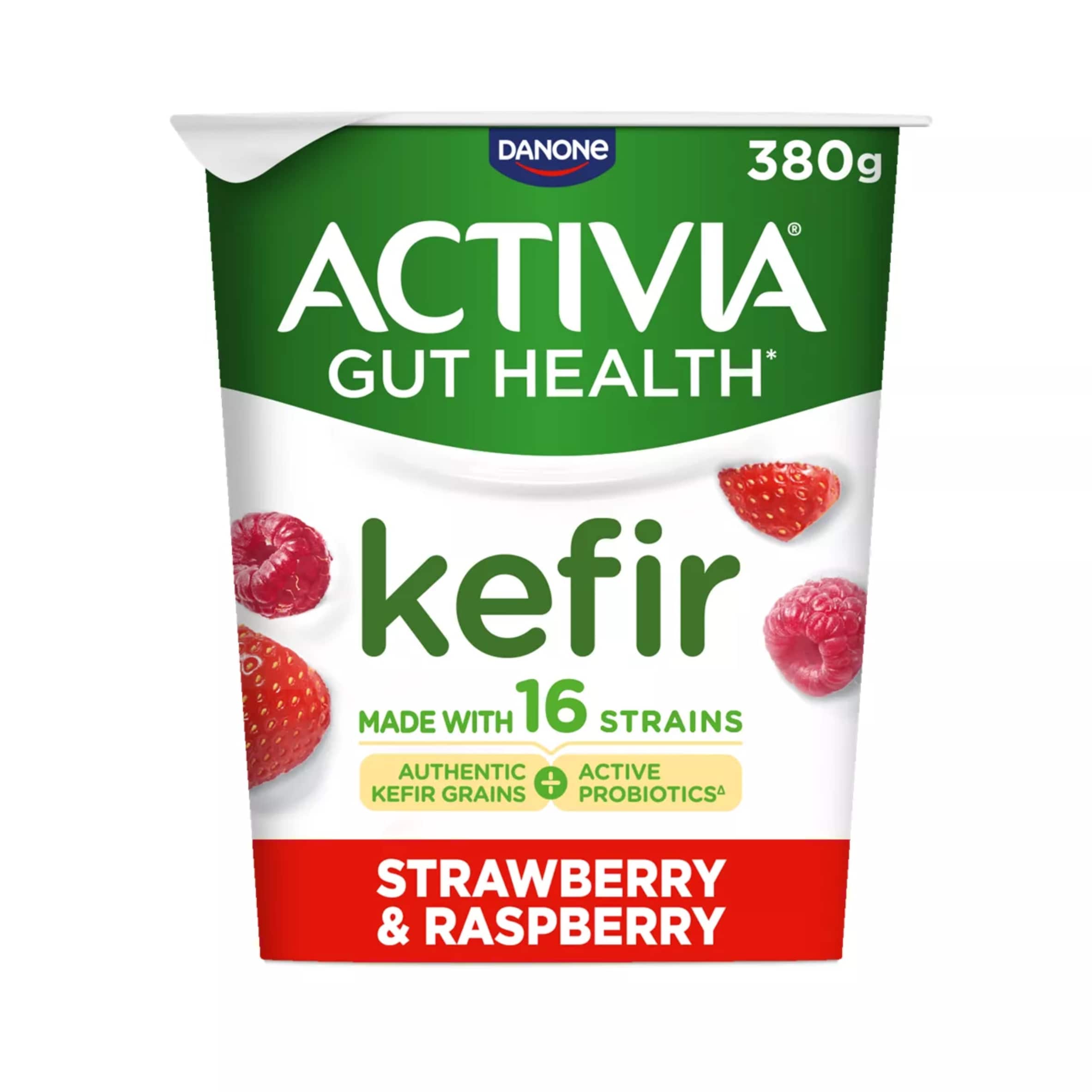 Activia Kefir Strawberry & Raspberry Gut Health Yogurt 380g